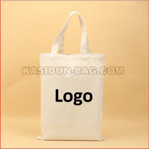 100pcs/lot) customize natural white black tote bag cotton