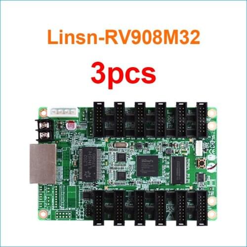3pcs linsn led control system RV908M32 can work with ts802d card use in outdoor led signs display for business event projects