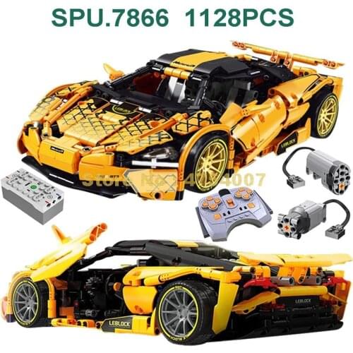 50029 1128pcs Technology 720s Golden Gt Supercar Sportscar Racing Car Building Blocks Toy