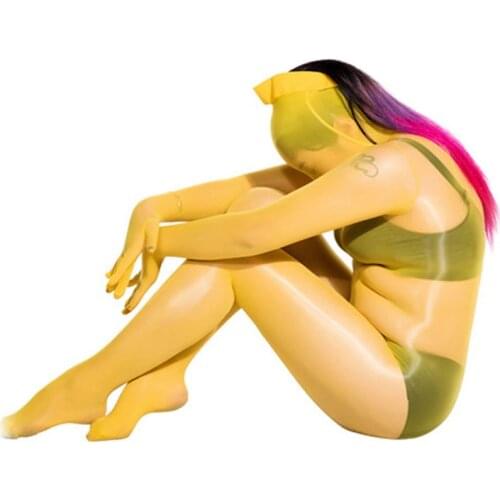 8D Full Cover Silk Sliding Shiny Bodysuit 912 Needle Open Crotch Sexy Tights Cocoon Body Stockings Pantyhose Gay Wear Plus Size