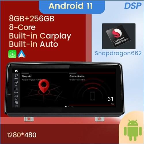 NaviFly Qualcomm Android11 Carplay Android Auto For BMW F45 F46 F87 2013-2019 Car Multimedia Player GPS Navigator WIFI 4G LTE