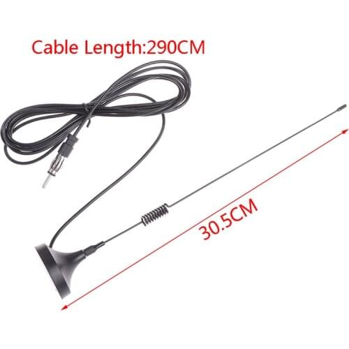 Car Signal Booster Antenna Auto Stereo Radio FM/AM Signal Aerial Magnetic Base