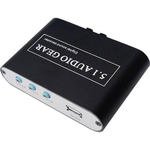 BEESCLOVER 5.1 Audio Gear Digital Sound Decoder Converter AC3 DTS to 5.1CH Analog Audio for DVD PC eco-friendly durable r30