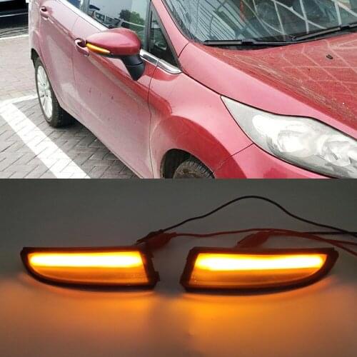 For Ford Fiesta MK6 VI /UK MK7 2008-17 B-Max 2012-17 LED Dynamic Turn Signal Light Side Mirror Sequential Indicator Blinker Lamp