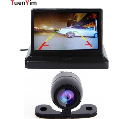 Mini CCD Butterfly Design Car Rear View Camera Front Side View Backup Camera with 5inch LCD Foldable Monitor