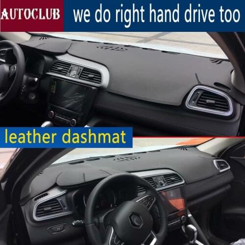 For Renault Kadjar 2015 2016 2017 2018 2019 Leather Dashmat Dashboard Cover Dash Carpet Custom Car Styling LHD+RHD