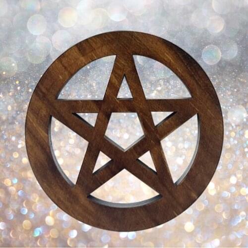 85LA Round Shaped Star Inside Wood Coasters/Cup Placemat Decor Mug Coasters Heat Resistant Drink Mat Tea Coffee Bar Cup Table