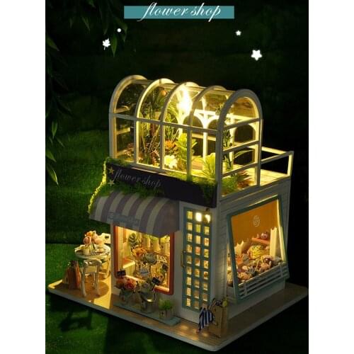 'Gardening Workshop'DIY Dollhouse With Furniture For Dolls Creative Mini World Doll House Handmade House New Year Good Girl Gift