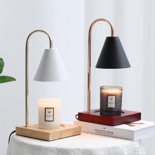 Aromatherapy Lamp Melting Wax Lamp Fragrance Melting Candle Lamp Bedroom Sleep Aid Wooden Night Light Atmosphere Table Lamp