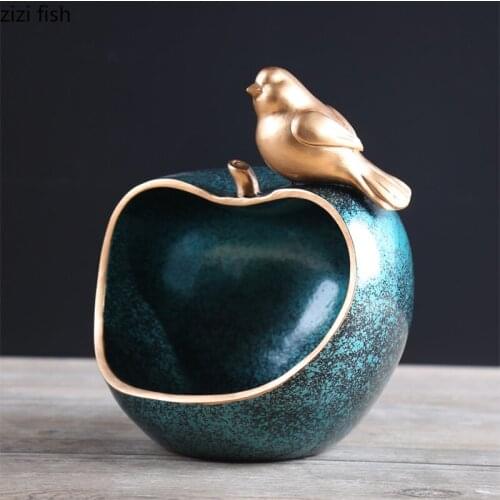 Little Bird Apple Storage Ornaments Key Apple Decoration Storage Box Living Room Desktop Snacks Groceries Organize The Container
