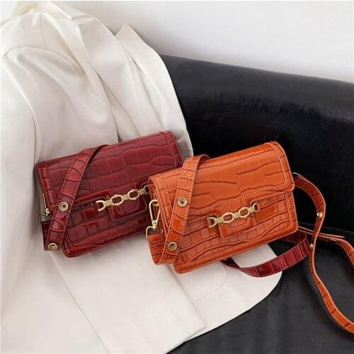 Stone Pattern Small PU Leather Crossbody Bags for Women 2020 Trending Branded Designer Handbags Womens Shoulder Hand Bag
