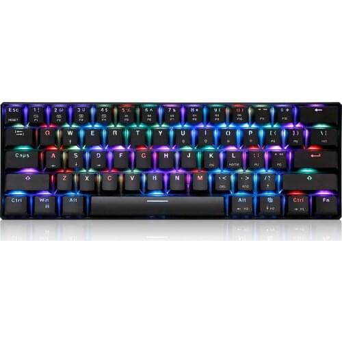 MOTOSPEED CK61 RGB Mechanical Gaming Keyboard 61 Keys Anti-ghosting PC Mechanical Keyboard with Backlight for PC Gaming Laptop
