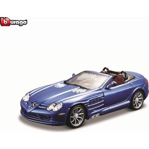 Bburago 1:32 Mercedes Benz SLR Mclaren simulation alloy car model plexiglass dustproof display base package Collecting gifts
