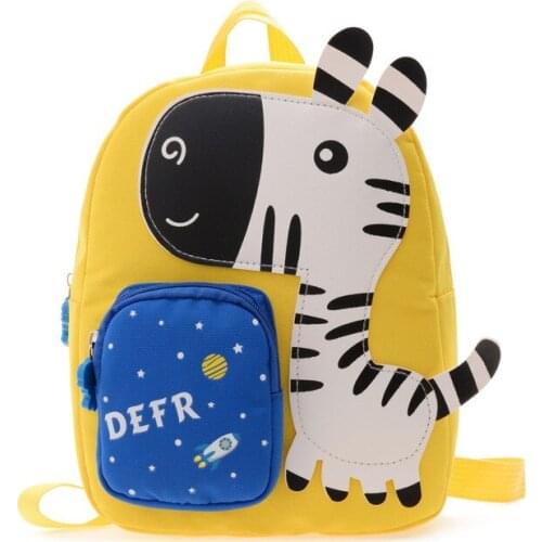 Fashion Children School Bags 3D Cartoon Print Plush Kids Backpack Kindergarten Boys and Girls School Bags Mini Backpack Book Bag