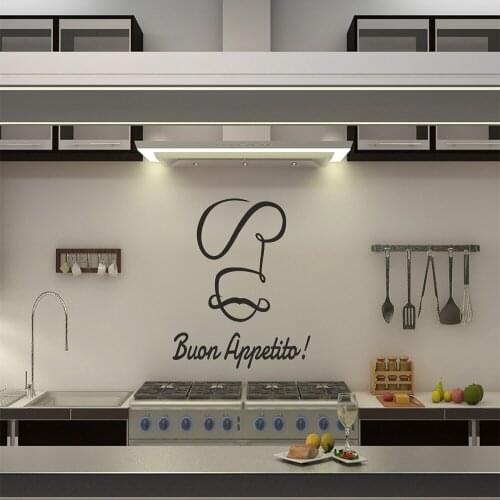 Cartoon Bon Appetite Wall Decal Living Room Removable Mural For Kids Rooms Background Wall Art Decal Drop Shipping