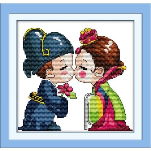 Joy Sunday Love Is In The Air Counted Cross Stitch Kits11 14CT Cross Stitch Set Wholesale Cross-stitch Kit Embroidery Needlework