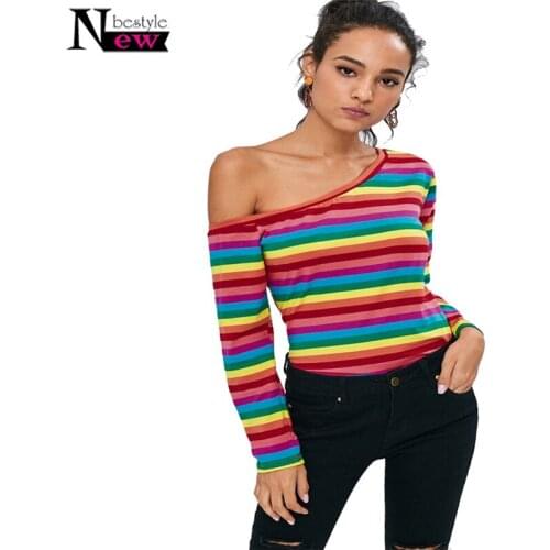 Женские полосатые футболки Newbestyle China At AliExpress