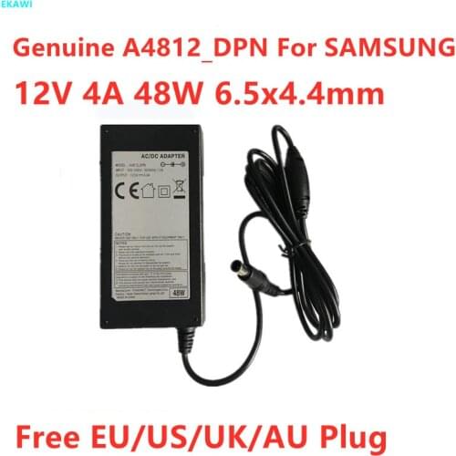 Genuine A4812_DPN 12V 4A 48W 12V 3A AC Adapter For SAMSUNG 620TVL PSCV360104A SAD03612A-UV Power Supply Charger Fit LG 12V 3A