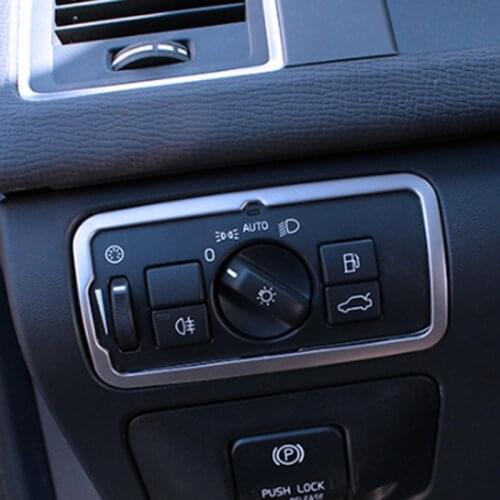 Stainless Steel Headlight Switch Frame Trim For Volvo XC60 S60 V60 S80 V40 Car Hair Styling Tools