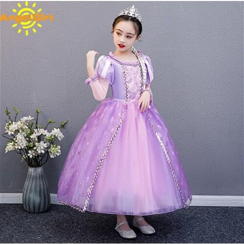 AngelGirl Birthday Dress for Xmas Girls Summer Autumn Winter New Children Clothing Girl Beach Christmas Halloween Princess Dres