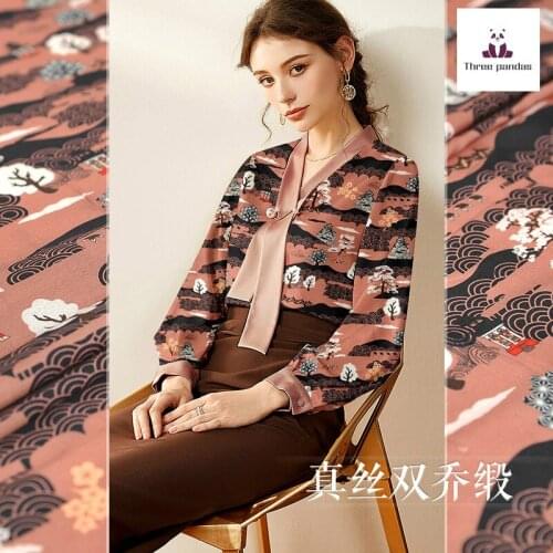 100% mulberry silk crepe fabric cloth per meter 18mm width 139 cm soft womens clothing dress shirt fabric alibaba express