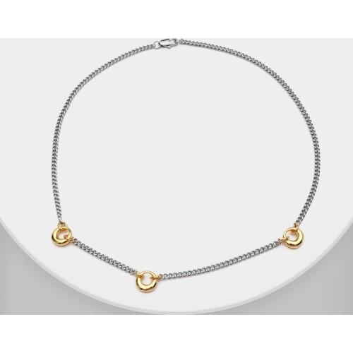 XL32323-i1 small gold circle daily collocation with gift box fashion Necklace