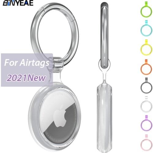 For Apple AirTags Tracker Silicone Case Anti-lost Protective Aircovered Location Bumper Cover for Airtag Sleeve Air Tag Buckle