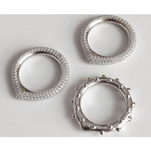 Net red ring full diamond ring womens fashion personality ins fashion ring womens combination ring