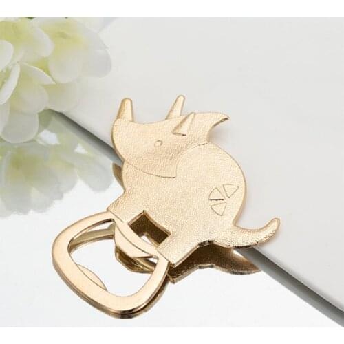 Gold Dinosaur Birthday Gifts Metal Bottle Opener Treat Kids Birthday Party Favors Gift For Guests Souvenir Gift Suppliers
