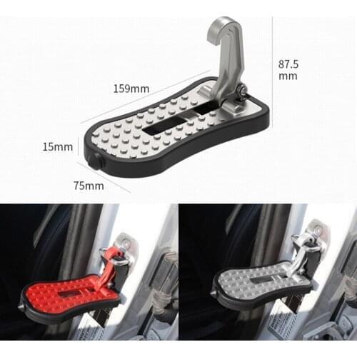 1PC Auto Fold Stepping Car Accessorie Pedals Folding Stepping Easy Car Universal Foldable Pedal Roof Pedal Aluminum Alloy