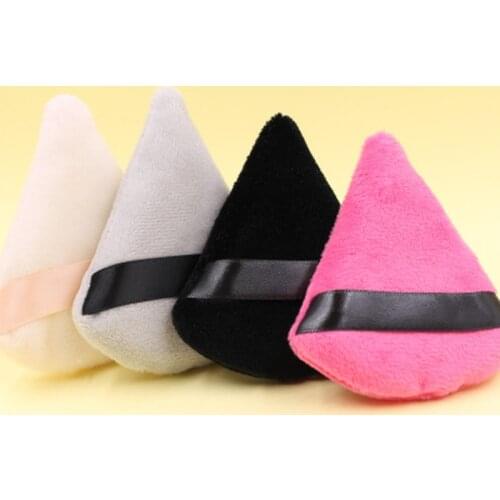 1pc Triangle Velvet Powder Cosmetic Puff Mini Beauty Sponge Bigger In Wet Foundation Makeup Puff Tools