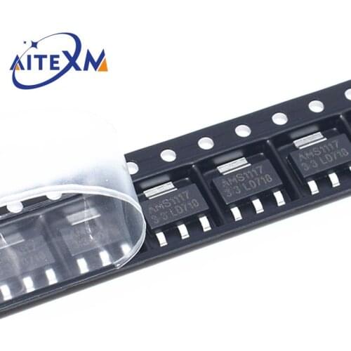 10pcs AMS1117-3.3 AMS1117-5.0 AMS1117-ADJ AMS1117 LM1117 1117 3.3V 1A Voltage Regulator