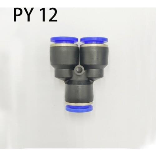 10PCS PY 12 Pneumatic fitting connector Y type 3-way tee quick push in joint