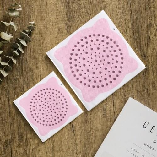 13Pcs/Bag Innovative Filter Sticker Disposable Paper Pink Anti-blocking Self-adhesive Sink Strainer Easy Use Kitchen Supplies