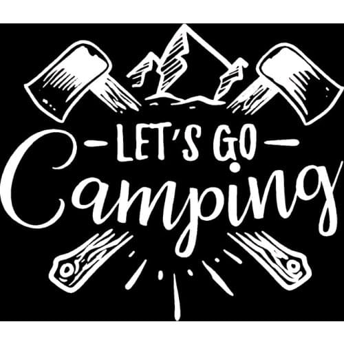 16*12.7cm Lets Go Camping Sticker / Decal Camping Be Different Vinyl Car Wrap Decor Decals Car Decor