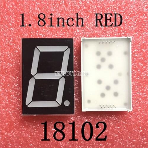 1.8inch 1digit RED 7 segment led display 18102AW/18102BW 10pcs