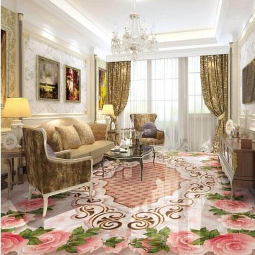 Free shipping European-style marble texture parquet 3D floor moisture proof self-adhesive living room wedding room wallpaper
