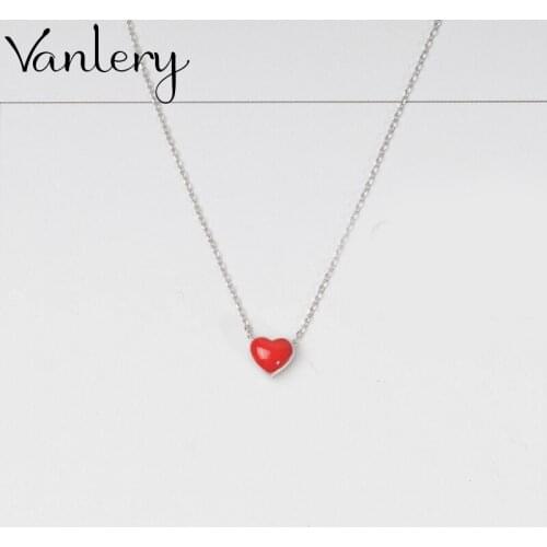 Bohemian Vintage Long Red Love Heart Necklaces For Women Charm Choker Necklace Boho Jewelry New Christmas Gifts
