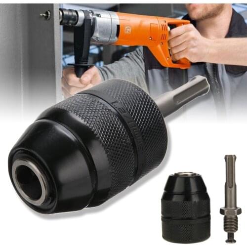 13mm Keyless Drill Chuck Heavy Duty 1/2-20UNF Keyless Drilling Chuck + SDS Adaptor Driver Tool For Electric Hammer Machine Tools