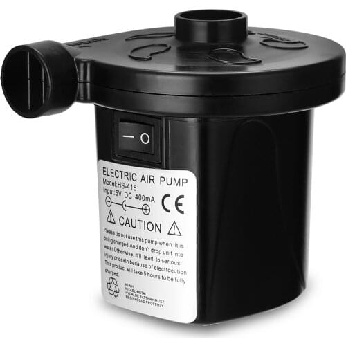 Household Air Pump Camping Utility Tool Portable Black Air Pump Rechargerable Electric Air Pump Convenient Small Size