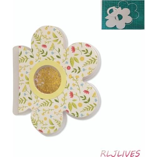 Flower Shaker With Planner Metal Cutting Dies DIY Scrapbooking Card Stencil Paper Craft Handmade Album Handbook Decoration