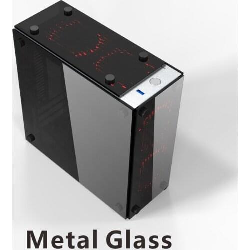 Cool fish glass full side through mini computer mainframe chassis, DIY installed chassis dc-atx