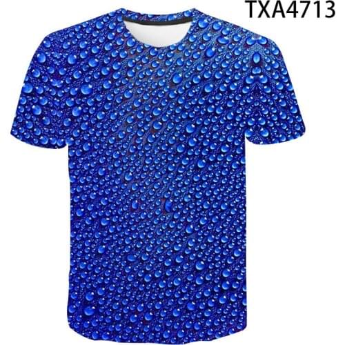 New Streetwear Summer Water Drop Boy Girl Kids Fashion Men Women Children Cool 3D Printed T Shirt Short Sleeve Casual Tops Tee