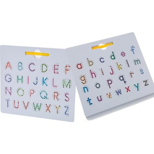 Magnetic Drawing Board Alphanumeric Writting Board Educational Toys for Children Double-Sided Colored Letter Digital Steel Ball
