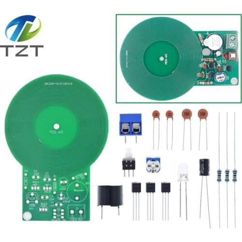 TZT Metal Detector Kit Electronic Kit DC 3V-5V 60mm Non-contact Sensor Board Module DIY Electronic Part Metal Detector DIY Kit