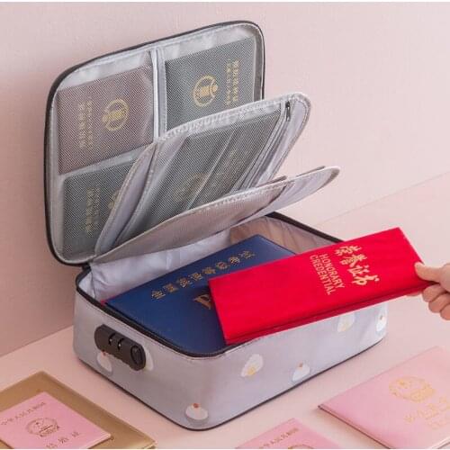 Multifunctional Storage Bag Household Certificate Organize Pouch Business Trip Document Contract Arrange Briefcase Accessories