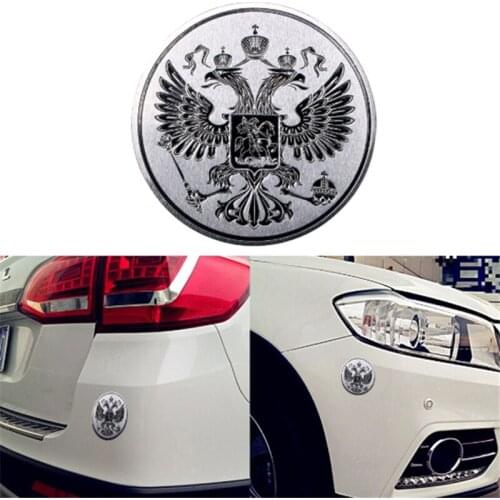 Russian National Emblem Style Car Body Metal Sticker Double Headed Eagle Decal Decoration Stickers