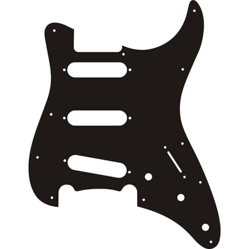 Pleroo Guitar Parts For 6 String G&L Legacy Tribute Guitar pickgaurd, 3Ply Black