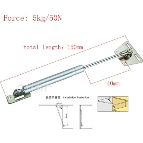 Kitchen Cabinet Door Lift Pneumatic Support Hydraulic 150mm central distance, 40mm strok Gas Spring Stay for Wood Box