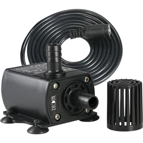 400L/h Flow Rate Water Pump DC 12V 6W Ultra-quiet Brushless Motor Pump Submersible Fountain Aquarium Circulating Water Pump